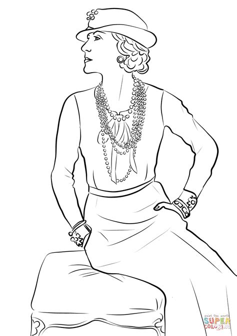 chanel coloring page|coco Chanel printable images.